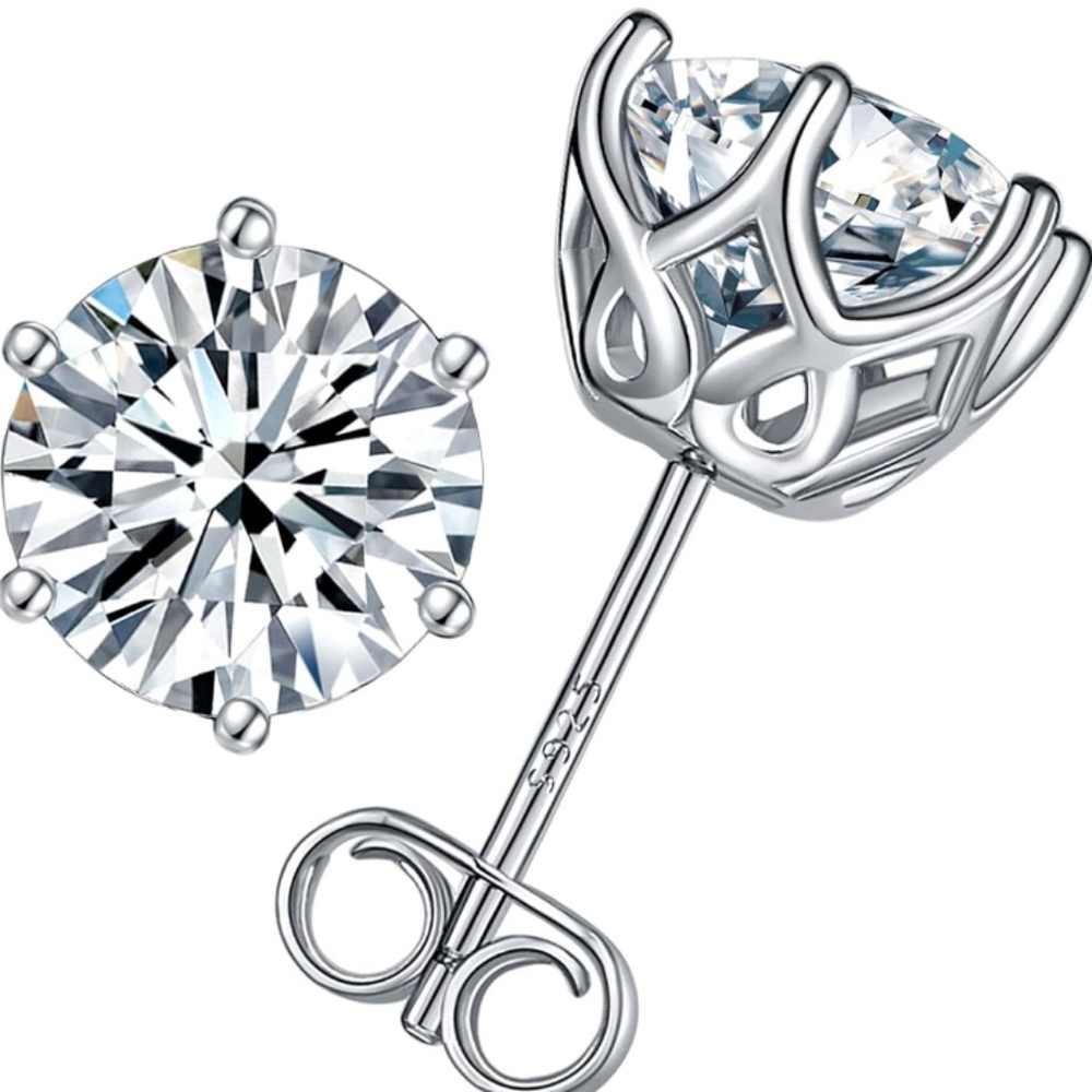 RESERVED-4 CARAT MOISSANITE STUDS - Picture 11 of 13